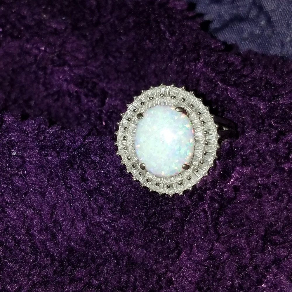 SS OPAL CZ RING - Picture 3 of 3